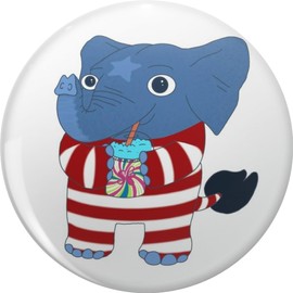 Republican Elephant Lapel Bin Brooch Badge Pin 0.75"