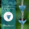 dreamysoul Rain Chains for Outside, 9.41FT with 8 Hollow Hummingbird
