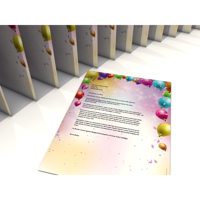 Party Celebrations Carnival Motif Paper Confetti 20 Sheets Letter Paper
