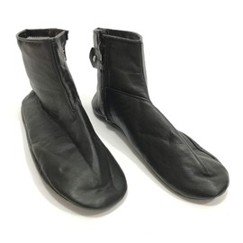 Ilm Verlag Lined Leather Socks with Zipper, Mest Genuine Goat Leather, Leather with Lining, Prayer Socks, Fermuarli, Masd, Mesd, Mast, Khuff, Prayer Socks, Wudu, Corap, Mesh, Fermarli, black