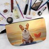 Livel lhood Cartoon Corgi Makeup Bag Cute Small Organizer Zipper
