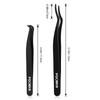 POCMKO Clusters DIY Lash Applicator Sets, 2 PCS Eyelash Tweezers,