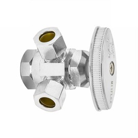 Eopzol 82018 1/2 Inch FIP x 1/2 Inch Slip Joint x 1/2 Inch Slip Joint Multi Turn Brass Angle Stop Valve Replacement for PrimeX