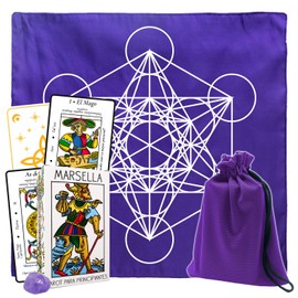 CATAROS Tarot Marsella Principiantes Interpretado Español Cubo (Morado)