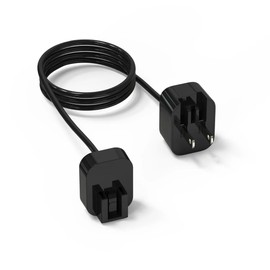 INVZI Extension Power Cord with US Plug Compatible with EU/UK/AU Travel Adapters 6.6ft(2m) Black (Adapters Not Included)