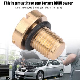 Coolant Expansion Tank Bleed Screw Drain Plug Radiator Expansion Tank and Rubber O-Ring Made of Solid Billet Brass for E30 E36 E31 E34 E46 E39 E38