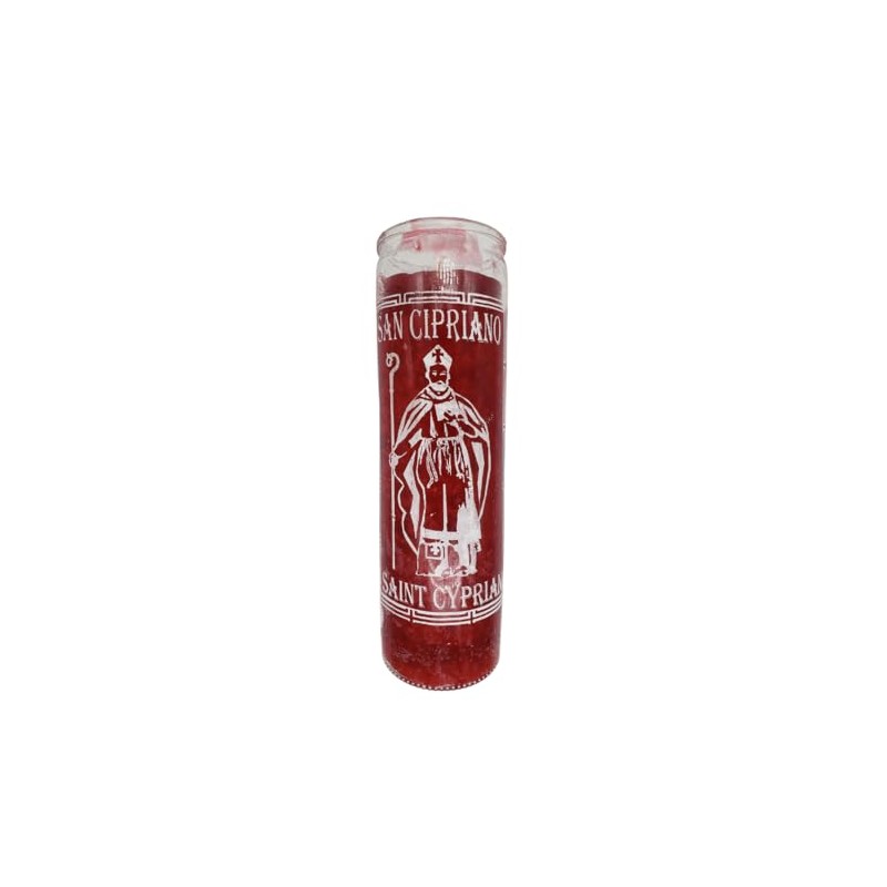 SAN CIPRIANO VELADORA ROJA/Saint CYPRIA RED Ritual Candle