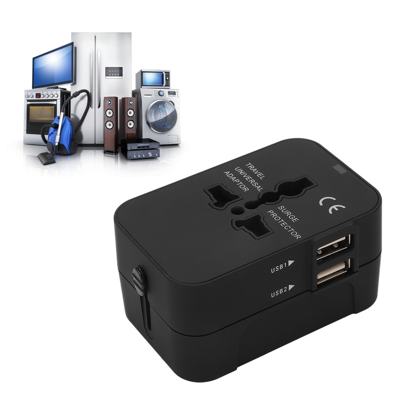 Multifunctional Power Converter with USB Ports Universal Adapter Socket