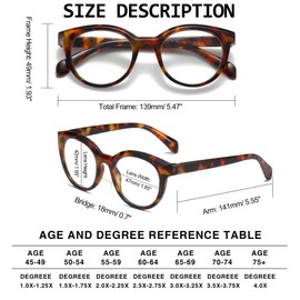 LOUOL READERS 4 Pack Reading Glasses for Women, Blue Light Blocking Anti UV Ray Glare Fatigue Eyeglasses Fashion Computer Readers 4 Colors +2.5