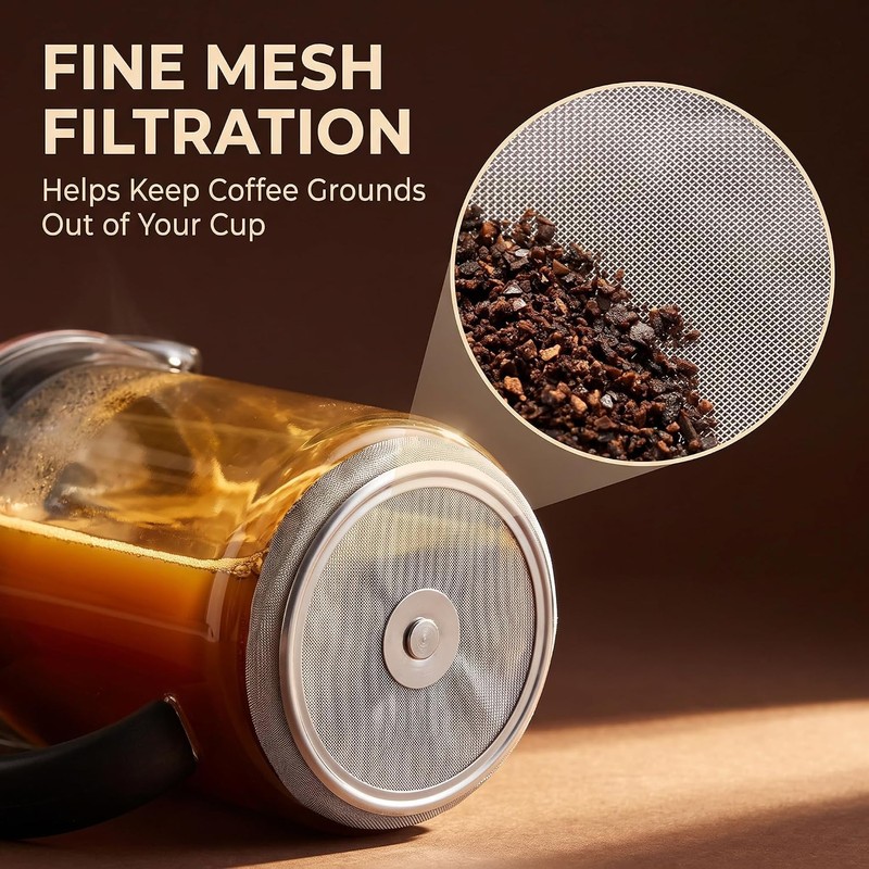 6 Pcs Universal French Press Filter Screen 3" 304 Stainless