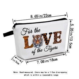 MoCaliduccious Tiger Conservation Cosmetic Bag 'For The Love of Tigers' Print Design Travel & Daily Essentials Organizer Unique Gift Idea for Animal Advocates Animal Lover Gifts for Kids Women Friends
