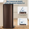 DYTesa 8 Gallon Brown Stainless Steel Kitchen Trash Can -