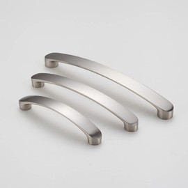 HY HUIJUN 6 Pcs Brushed Stainless Steel Effect Handles Furniture Handles Cupboard Handles for Drawers Cupboard Doors Kitchen Cupboards Kitchen