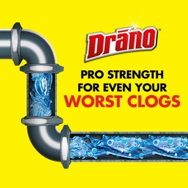 Drano Max Gel Drain Clog Remover and Cleaner for Shower or Sink Drains, Unclogs and Removes Hair, Soap Scum, Blockages, Commercial Line, 42 oz (Pack of 2)