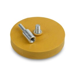 WEUPE Rubber Eraser Wheel Tool Kit - 4 inc Pad & Arbor, Power Drill Attachment for Removing Pinstripes, Adhesives, Stickers, Vinyl Decal Remover for Cars, Boats, RVs and Trucks