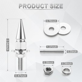 Alpmosn 4PCS License Plate Screws Caps, License Plate Fasteners Bolts, Exterior Car Accessories Screws, Fit for Most Vehicle Motorcycles Trucks (Silver)