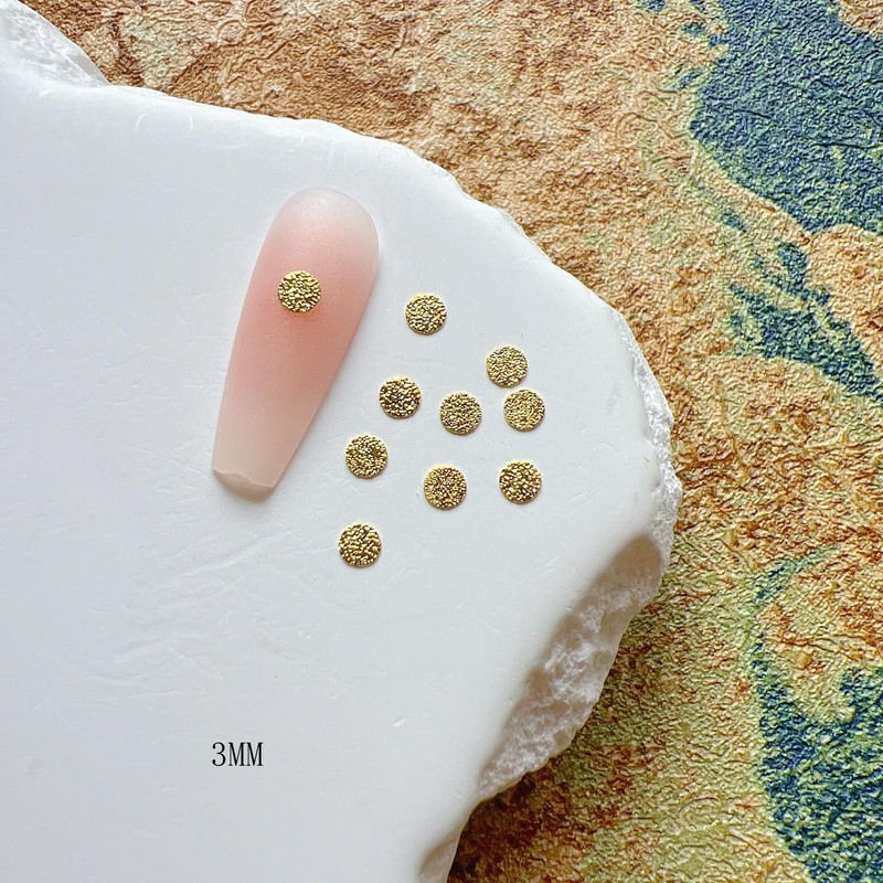 Nail Art Metallic Stud Set, Gold and Silver Mix, Round