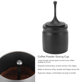 Coffee Powder Press Dosing Cup Large Interior Space Dosing Funnel for Restaurant, Espresso Coffee Dosing, Anodized Aluminum