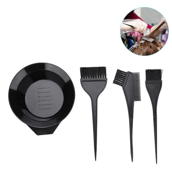 Hair Dye Installation Kit Hair Colouring Brush and Bowl Set 4Pcs Professional Hair Salon Färbende Perming Tönungs Bleach tools