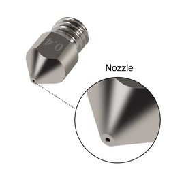 AITRIP 5 Piece High Temperature Sharp Hardened Tool Steel MK8 Nozzles 0.4mm for 1.75mm Makerbot, Creality CR-10 All Metal Hotend, Ender 3/ Ender3 pro, CraftBot, Prusa i3 3D Printer (5PCS)