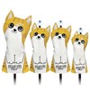 Golf Headcover Driver Cover Wood Cover UT Cover Cat (Brown,