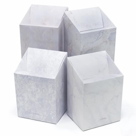 LINSL Disposable Sanitary Box, 4 Trial Pieces (Marble Assorted), Wall Mounted, Deodorizing, Sanitary Supplies, Garbage Can, Napkins, Cars, Floating Storage, Made in Japan