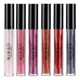 Kit Brillo Labial Con Glitter 6 Tonos Biss Original                                                                                                   