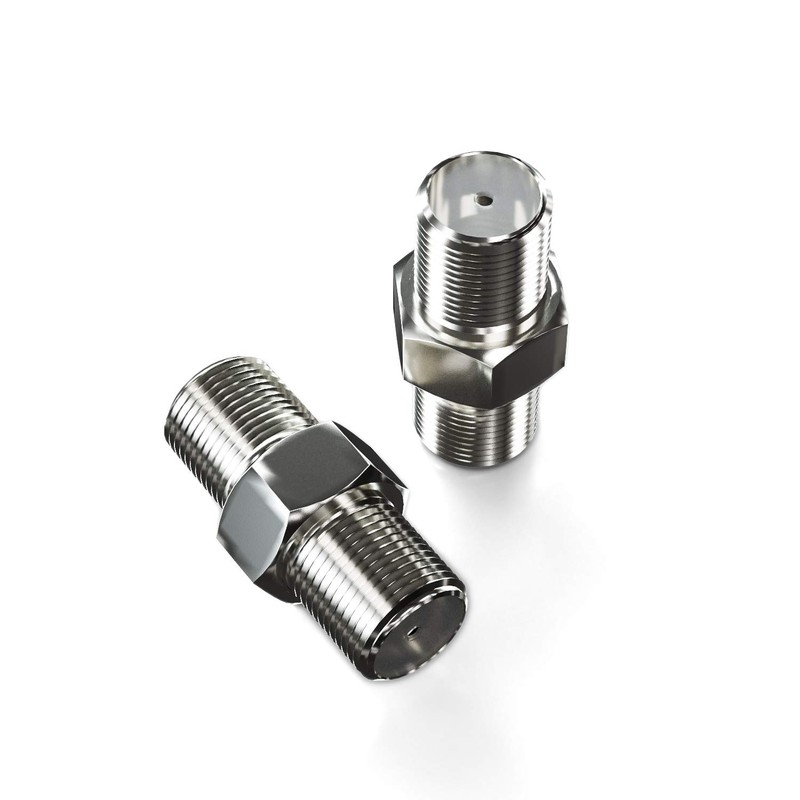 deleyCON Pack of 10 SAT Adaptor Connectors Coaxial Cable Extend