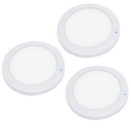 Facon 5" LED RV Interior Dome Light - 3Pack 12V Surface-Mount Puck Light with Switch & Night Blue Indicator, 420LM Cool White (4000K), Ideal for RVs, Motorhomes, Campers, Marine Vehicles