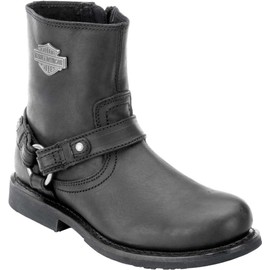 HARLEY-DAVIDSON FOOTWEAR Men's Scout Leather Motorcycle Harness Casual Boot, Black, 12
