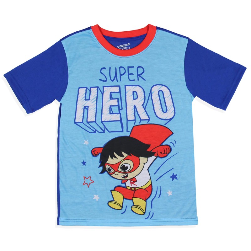 Komar Kids Ryan's World Boys' Super Hero Shirt and Plush