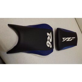 CUSTOM SEAT COVERS YAMAHA 99 00 01 02 YZF R6  BLACK/BLUE/WHI