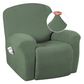 H.VERSAILTEX Super Stretch Recliner Cover Recliner Couch Covers Recliner Chair Cover Form Fitted Non Slip Reclining Slipcovers for Standard Large Recliner, Soft Thick (1 Pack, Loden Frost)