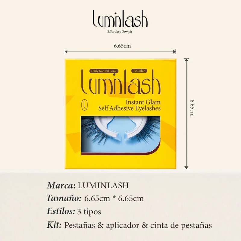 Luminlash Extensiones De Pestañas Pestañas Autoadhesi 01 Look Natural Diario