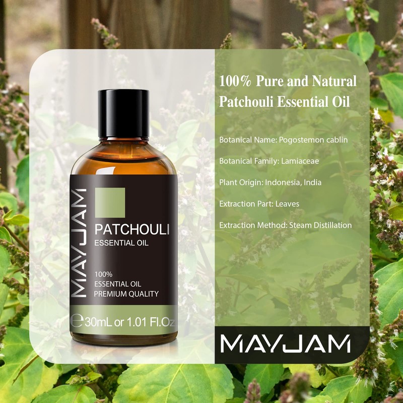 MAYJAM Patchouli Essential Oil, 1.01FL.OZ Essential Oils, Use with Diffuser,