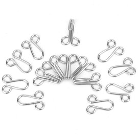 Hook and Eyelets for Sewing, Gold, Hook and Eyelet, Hook and Eye Bolts for Clothing, Pack of 10, Fur Coat, Hook Clasps, Sewing for Overcoat (Attach the Bright White Collar Hook With)
