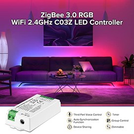 BTF-LIGHTING BTF-LIGHTING C03Z RGB Zigbee 3.0 LED Controller fr 5050 RGB COB RGB LED Streifen Sprachsteuerung Dimmen Kompatibel mit Bridge Tuya Dual-Mode Gateway(Nicht inhalt Gateway)