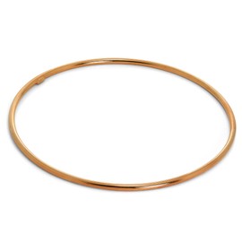 Light Rose Gold Dipped Sterling Silver 2mm Stacking Bangle