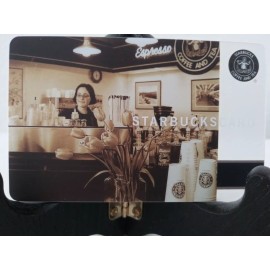 STARBUCKS CARD 2006 " STARBUCKS BARISTA PIKE PLACE 1st STORE " OLD LOGO~SALE $$$