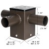 90-Degree Horizontal Tenon Adaptor for 4-inch Square Pole,3-Arm Light Fixture