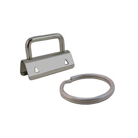 25 Sets - Key Fob Hardware with Split Ring - 1.25 Inch