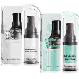 2Pcs Poreless Smoothing Face Primer & Hydrating Face Primer,Restoring Makeup Primer For Flawless,Smooth Skin & Long-Lasting Makeup,Fills In Pores & Fine Lines,Vegan & Cruelty-free