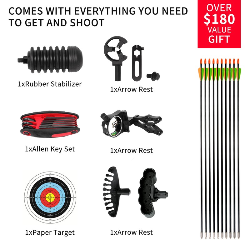 AKCHOER Compound Bow and Arrow Kit Youth Bow and Arrow