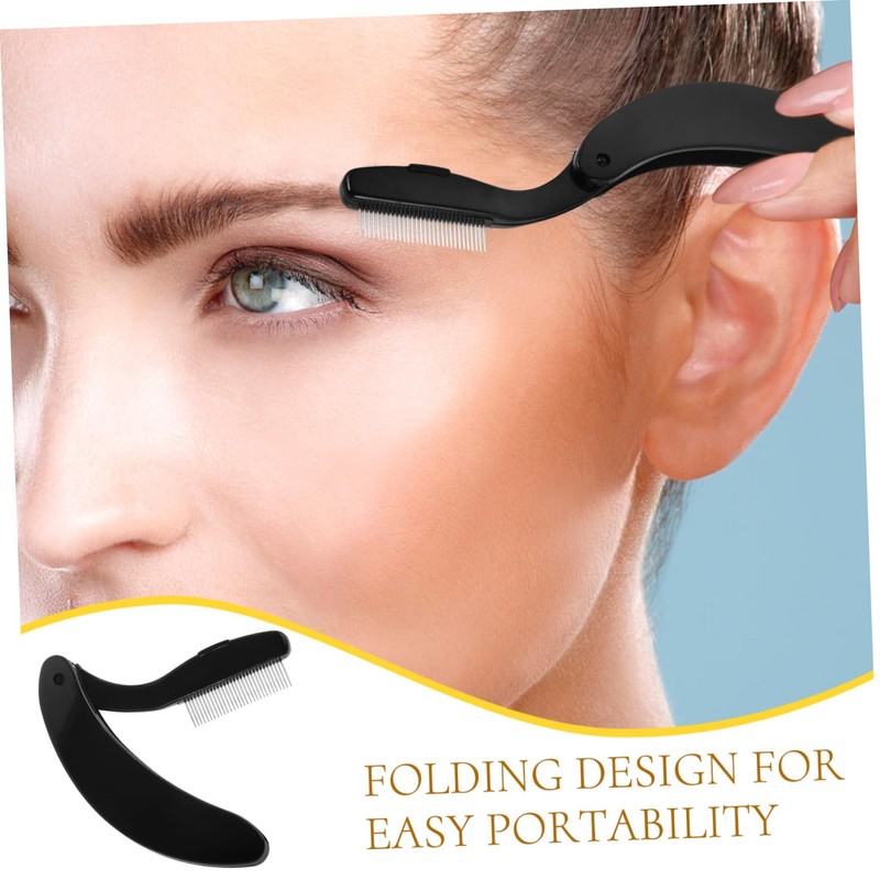 SAFIGLE Dense Lash Comb Eyebrow Brush Portable Eyelash Separating Tool