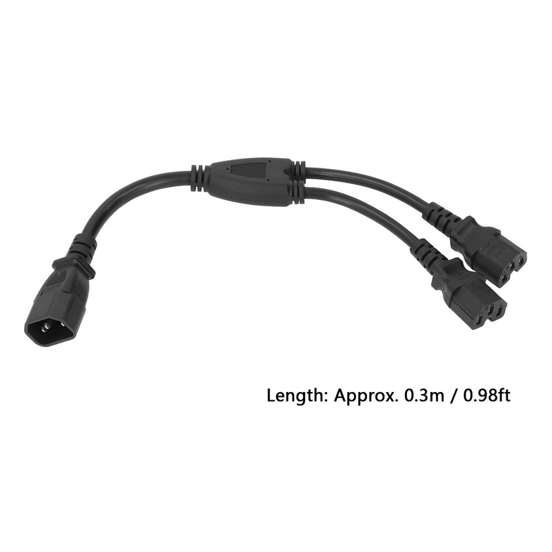 Power Cable Splitter Y Shape 30cm IEC320 C14 Male to