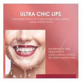 Kit Labial Mate Con Delineador Resistente Al Agua M537-18635-12pcs