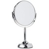 Jerdon JP910CB 1x and 10x Magnified Tabletop Swivel Vanity Mirror,