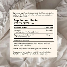 Promix Nutrition Relax | Sleep + Muscle Recovery | Magnesium + Lemon Balm - 90 Count Capsule