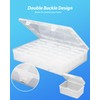 Gbivbe Small Plastic Bead Storage Organizer Box with Lids, 25