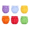 6PCS Baby Cloth Diapers Adjustable Washable Reusable Soft Breathable Infant